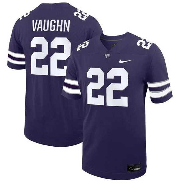 Men%27s Kansas State Wildcats #22 Deuce Vaughn Purple Stitched Jersey Dzhi->kansas state wildcats->NCAA Jersey